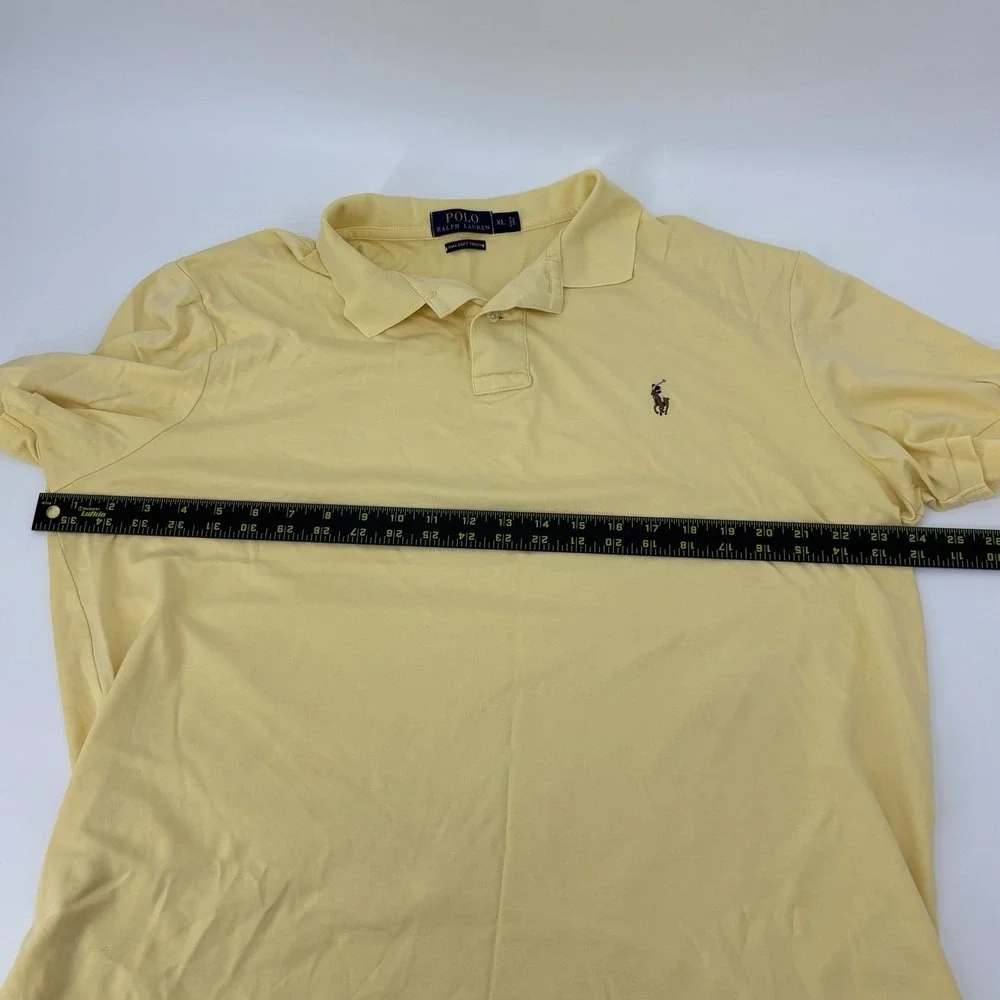 Polo Ralph Lauren Men's XL Yellow Polo Shirt Pima Cotton Soft Touch Short Sleeve
